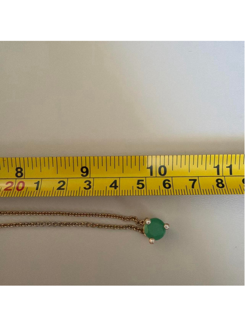 Kate Spade Green stone necklace with gold chain #katespade